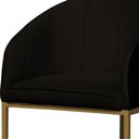 Ver imagem 4 de Poltrona Banqueta Decorativa Estofada Mia Veludo Base Metal Dourada - Estopar Poltrona Mia Veludo Pr