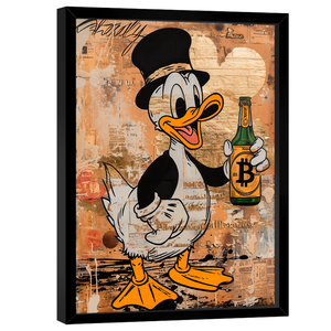 Quadro Decorativo Tio Patinhas Bitcoin