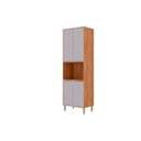 Ver imagem 1 de Paneleiro de Cozinha Esplêndida Torre Quente C- 4 Portas e 1 Nicho P- Forno 70cm Cinamomo-Platina