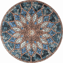 Ver imagem 1 de Mandala Indiana Piso Mosaico Vitral Árabe 90cm