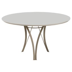 Conjunto Mesa de Jantar Barcelona Off White Base Champanhe 1,20m com 4 Cadeiras Aurora - 4