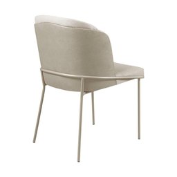 Conjunto Mesa de Jantar Barcelona Off White Base Champanhe 1,20m com 4 Cadeiras Aurora - 6