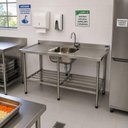 Ver imagem 2 de Bancada Mesa 200x70 Inox 430 com 1 Cuba 50x40x25 com Grade Inferior - Imeca 6814