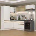 Ver imagem 1 de Cozinha Completa De Canto Mp2086 Com Armário E Balcão Branca