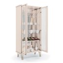 Ver imagem 7 de Conjunto Cristaleira Buffet com LED Portas de Vidro Pés Aço Maciço Cor Dourado Texas/Virginia Off Wh