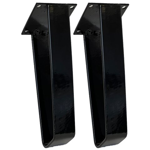Kit 02 Pés de Ferro 15 cm Preto A01 Sofá Móveis Mesa - Inoviza