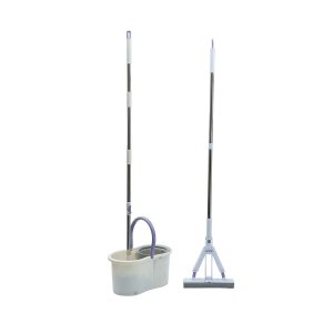 Kit Mop Limpeza Giratório Giro Fit e Rodo Mágico Mop Esponja