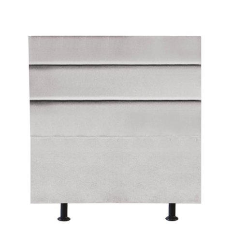 Cabeceira Estofada Cama Box Solteiro 90cm Argentina Suede Cinza Claro- Mabe Magazine