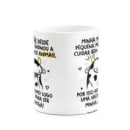 Caneca Flork Amigas - Sempre Cuidei Bem Dos Animais! Branca - 3