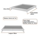 Ver imagem 3 de Cama Casal Japonesa Pés Alumínio Haru Linho Cinza Clarinho - Sallar Home