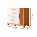 Ver imagem 4 de Cômoda Andorinha 1 Porta 4 Gavetas Valdemóveis