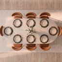 Ver imagem 2 de Conjunto de Jantar Mesa Oval Tali 210cm e 8 Cadeiras Ema CabeCasa MadeiraOriginals Off White/Marrom
