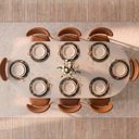 Ver imagem 2 de Conjunto de Jantar com Mesa Oval Tali 210cm e 8 Cadeiras Ema CabeCasa MadeiraOriginals Bege/Marrom