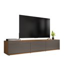 Ver imagem 2 de Rack para TV até 60 Polegadas MDF 180cm 2 Portas 1 Gaveta Eros Cinza