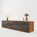 Ver imagem 3 de Rack para TV até 60 Polegadas MDF 180cm 2 Portas 1 Gaveta Eros Cinza