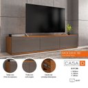 Ver imagem 5 de Rack para TV até 60 Polegadas MDF 180cm 2 Portas 1 Gaveta Eros Cinza