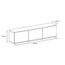 Ver imagem 3 de Rack para TV até 60 Polegadas MDF 180cm 2 Portas 1 Gaveta Eros Cinza