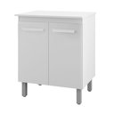 Ver imagem 1 de Balcão Cozinha para Forno Micro-ondas Multiuso Elen 70cm Branco - Desk Design