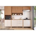Ver imagem 1 de Kit Cozinha Modulada 5 Peças Divina 2 Aéreos + 2 Balcões + 1 Paneleiro Cz002 Freijó Off White