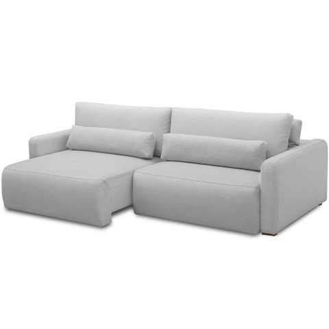 Sofá Retrátil Reclinável para Sala de Estar Living 270cm Sevilha F04 Bouclê Cinza - Lyam Decor