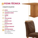 Ver imagem 6 de Mesa de Jantar Loren 90cm Tampo Mdf Canto Reto e 4 Cadeiras Melissa Moderna Mobília