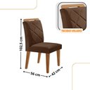 Ver imagem 4 de Mesa de Jantar Loren 90cm Tampo Mdf Canto Reto e 4 Cadeiras Melissa Moderna Mobília