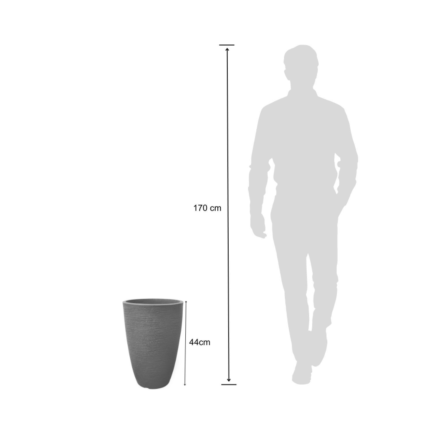 Vaso Decorativo Cônico Moderno Hitam 30 - 4