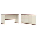 Ver imagem 2 de Conjunto Escritório Office Mesa e Buffet Zeus - Via Nossa - Offwhite/naturale