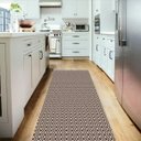 Ver imagem 2 de Tapete Passadeira 2,00M x 65cm Grande para Cozinha Nórdico - Marrom Escuro