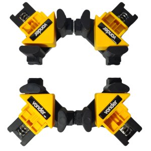 Kit 4 Grampos De Canto Aperto 90 Graus Angular Marcenaria