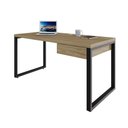 Ver imagem 6 de Mesa Diretor c/01 Gav. 150x70x75cm Yon YOME71501G Vermont Oak - Est.Preta