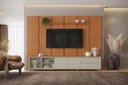 Ver imagem 2 de Conjunto Painel Dominus + Rack Premium Off White/Naturalle sem Extensão do Rack Mavaular
