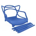 Ver imagem 7 de Kit 2 Cadeiras de Jantar Allegra Prática Empilhável - Azul Petróleo