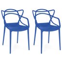 Ver imagem 1 de Kit 2 Cadeiras de Jantar Allegra Prática Empilhável - Azul Petróleo