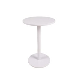 Mesa de Apoio para Salas Quarto Hall Consultório Branca Redonda  Luxo - 1