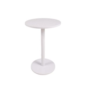 Mesa de Apoio para Salas Quarto Hall Consultório Branca Redonda  Luxo