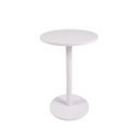 Ver imagem 1 de Mesa de Apoio para Salas Quarto Hall Consultório Branca Redonda Luxo