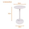 Mesa de Apoio para Salas Quarto Hall Consultório Branca Redonda  Luxo - 2