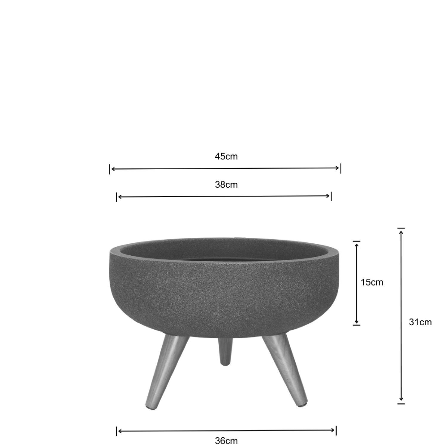 Vaso Decorativo Redondo Decore 45cm Japi - 3