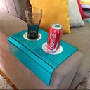 Ver imagem 2 de Esteira Decorativa Laqueada Apoio Sofá Alumínio Azul Tiffany