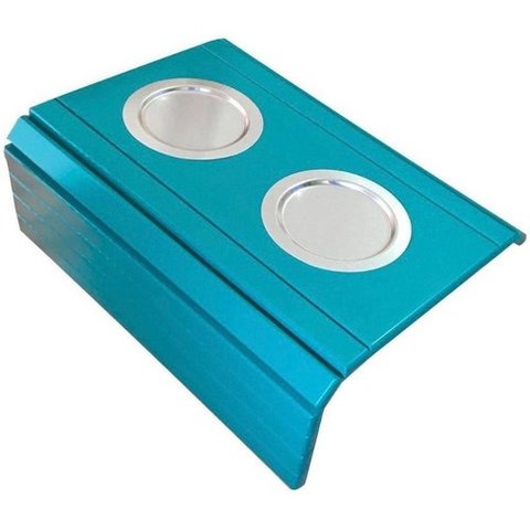 Esteira Decorativa Laqueada Apoio Sofá Alumínio Azul Tiffany