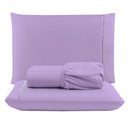 Ver imagem 1 de Jogo Cama Lençol Unique Casal Padrão Micro Percal 400 Fios Ponto Palito 3 Peças - Lilás