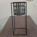 Ver imagem 3 de Cachepô Vaso Decorativo Planta Metal 65x28x28cm Preto