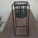 Ver imagem 4 de Cachepô Vaso Decorativo Planta Metal 65x28x28cm Preto