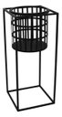 Ver imagem 1 de Cachepô Vaso Decorativo Planta Metal 65x28x28cm Preto