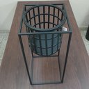Ver imagem 2 de Cachepô Vaso Decorativo Planta Metal 65x28x28cm Preto