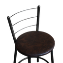 Ver imagem 3 de Jogo 2 Banqueta Baixa para Cozinha Epoxi Craqueada Assento Estofado