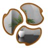 Conjunto 3 Espelhos Orgânicos Moldura em Mdf Miraggio - 3