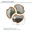 Ver imagem 4 de Conjunto 3 Espelhos Orgânicos Moldura em Mdf Miraggio