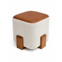 Ver imagem 3 de Puff Azaléia Decorativo Estofado com Design Moderno e Base em Madeira
